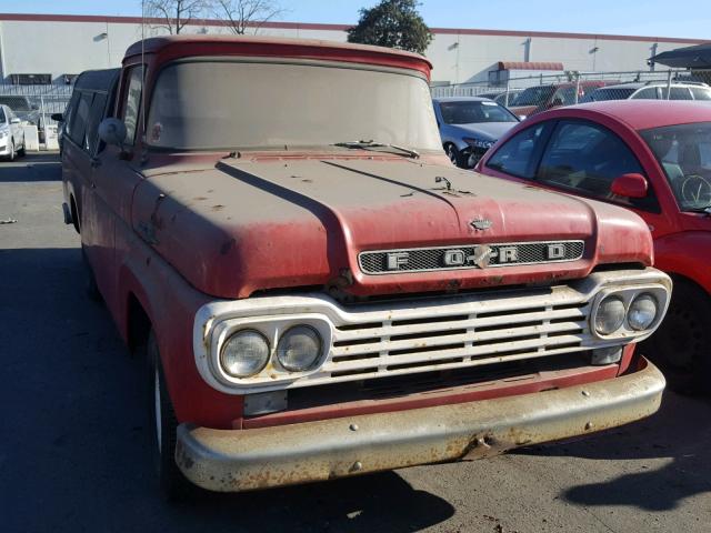 F10J9H39789 - 1959 FORD F-250 RED photo 1