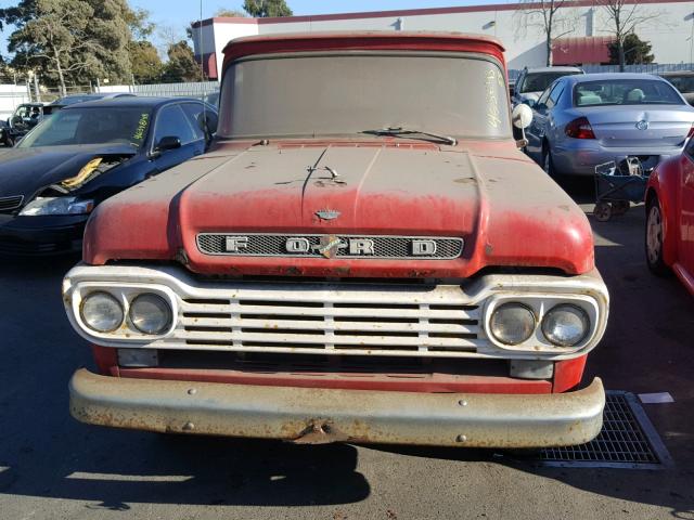 F10J9H39789 - 1959 FORD F-250 RED photo 9