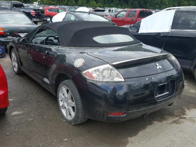 4A3AL35T27E010975 - 2007 MITSUBISHI ECLIPSE SP BLACK photo 3