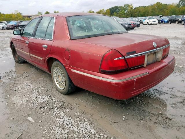 2MEFM74W9XX675278 - 1999 MERCURY GRAND MARQ RED photo 3