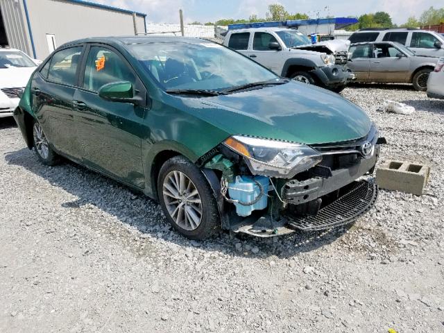 2T1BURHE5FC310774 - 2015 TOYOTA COROLLA L GREEN photo 1