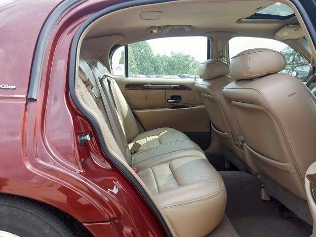 1LNHM82W6YY806523 - 2000 LINCOLN TOWN CAR S BURGUNDY photo 6