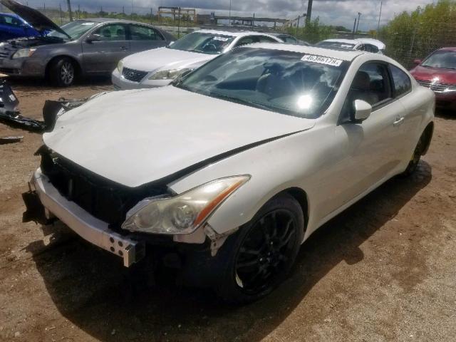 JNKCV64E18M102272 - 2008 INFINITI G37 BASE WHITE photo 2