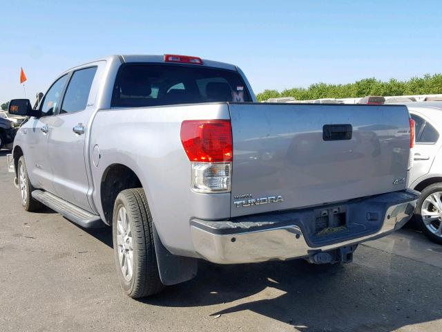 5TFHY5F10AX101475 - 2010 TOYOTA TUNDRA CRE SILVER photo 3