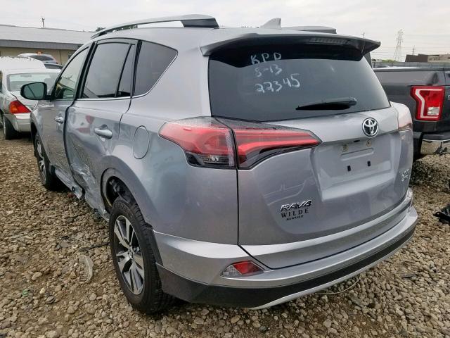 JTMRFREV0JD227102 - 2018 TOYOTA RAV4 ADVEN SILVER photo 3