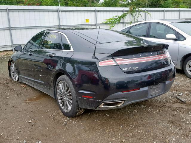 3LN6L2LU7DR824378 - 2013 LINCOLN MKZ HYBRID BLACK photo 3