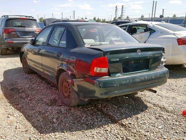 JM1BJ2229Y0256794 - 2000 MAZDA PROTEGE DX GREEN photo 3