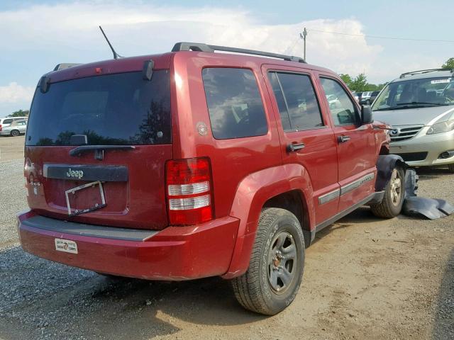 1C4PJMAK6CW149243 - 2012 JEEP LIBERTY SP RED photo 4