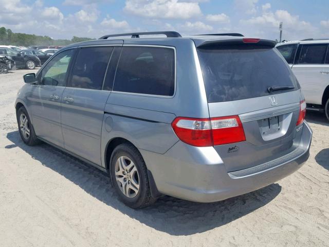 5FNRL38655B109362 - 2005 HONDA ODYSSEY EX TURQUOISE photo 3