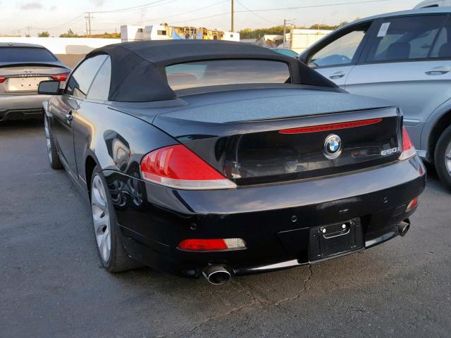 WBAEK13476CN75186 - 2006 BMW 650 I BLACK photo 3