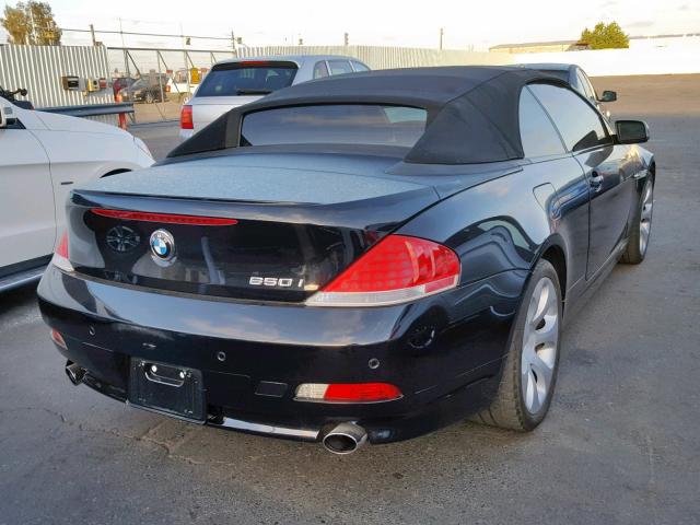 WBAEK13476CN75186 - 2006 BMW 650 I BLACK photo 4