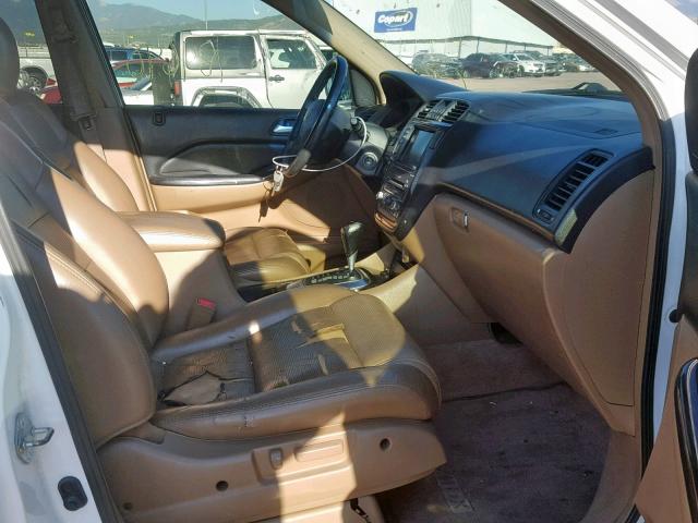 2HNYD18986H533096 - 2006 ACURA MDX TOURIN WHITE photo 5