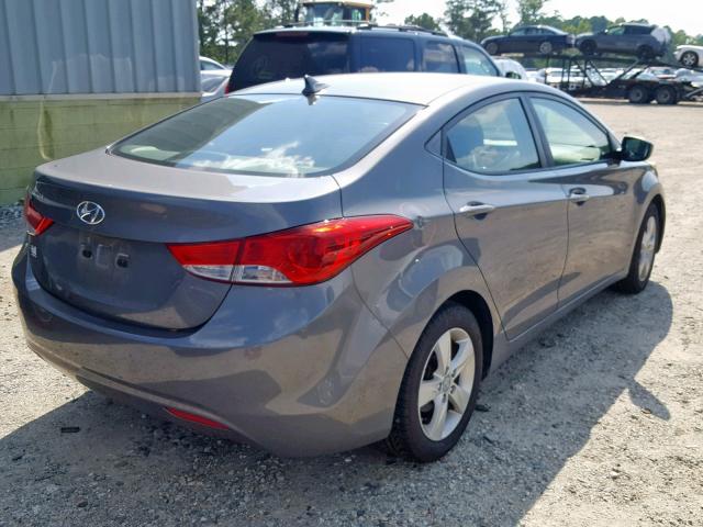 5NPDH4AE1CH069640 - 2012 HYUNDAI ELANTRA GRAY photo 4