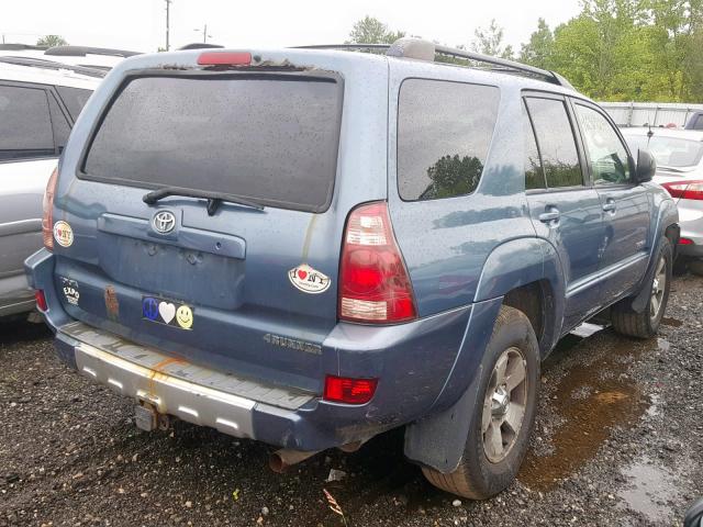 JTEBU14R038005521 - 2003 TOYOTA 4RUNNER SR BLUE photo 4