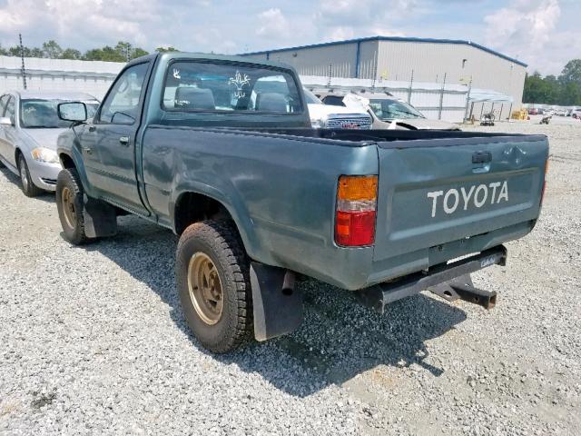 4TARN01P2PZ080102 - 1993 TOYOTA PICKUP 1/2 GREEN photo 3