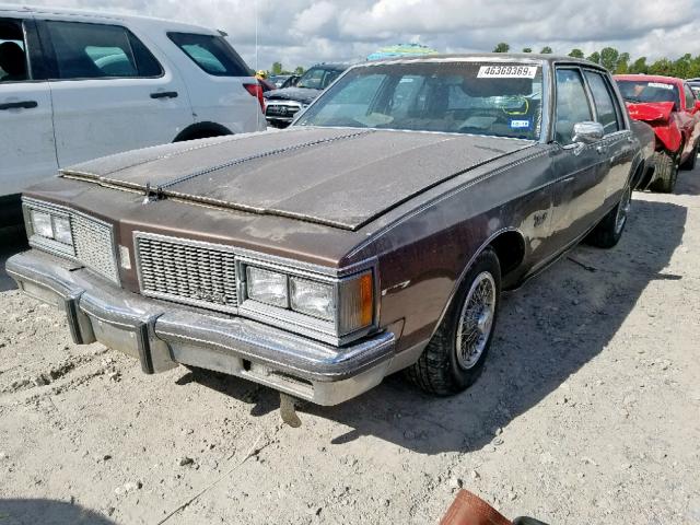 1G3AN69YXEX380707 - 1984 OLDSMOBILE DELTA 88 R BROWN photo 2