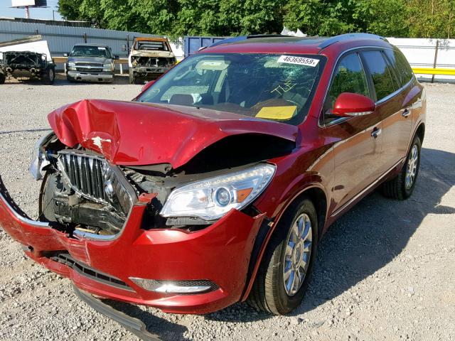 5GAKRCKD0DJ186768 - 2013 BUICK ENCLAVE RED photo 2