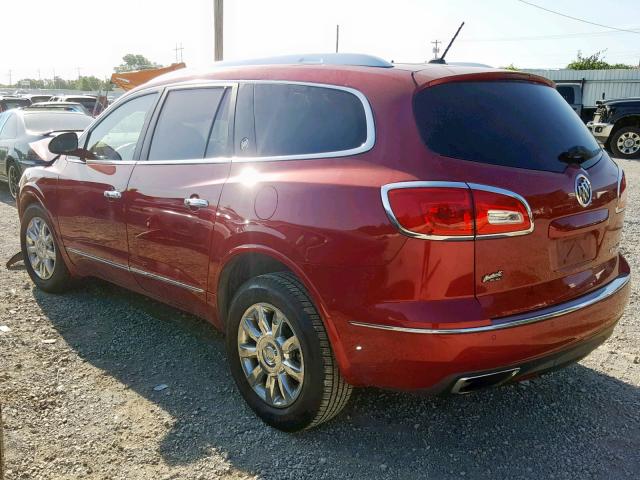 5GAKRCKD0DJ186768 - 2013 BUICK ENCLAVE RED photo 3