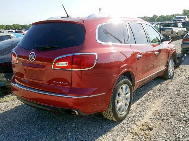 5GAKRCKD0DJ186768 - 2013 BUICK ENCLAVE RED photo 4