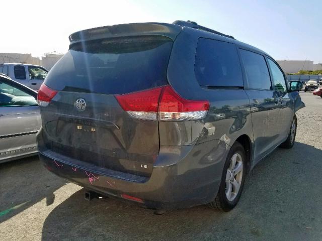 5TDKK3DC3CS279342 - 2012 TOYOTA SIENNA LE SILVER photo 4