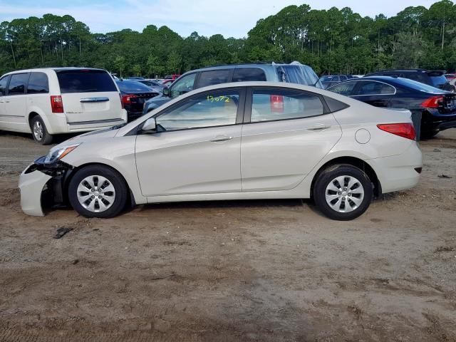 KMHCT4AE9GU081410 - 2016 HYUNDAI ACCENT SE BEIGE photo 9