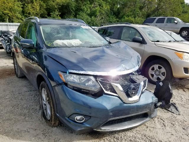 5N1AT2MV6EC865425 - 2014 NISSAN ROGUE S BLUE photo 1