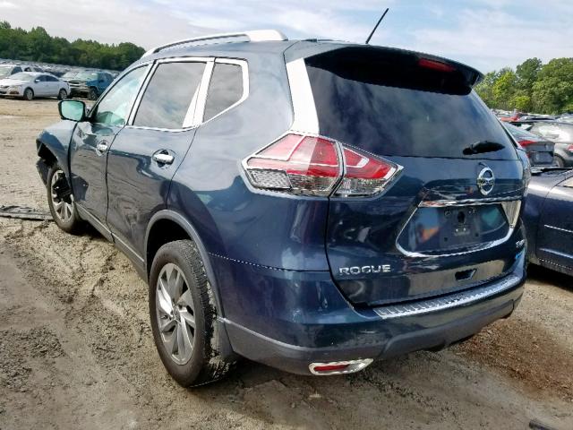 5N1AT2MV6EC865425 - 2014 NISSAN ROGUE S BLUE photo 3