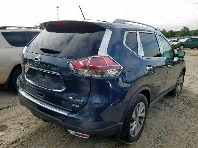 5N1AT2MV6EC865425 - 2014 NISSAN ROGUE S BLUE photo 4