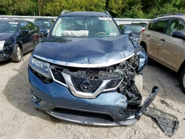 5N1AT2MV6EC865425 - 2014 NISSAN ROGUE S BLUE photo 7