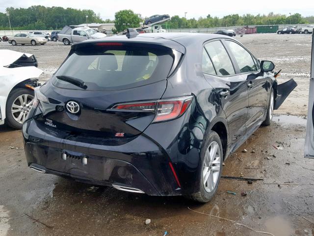 JTNK4RBE1K3025061 - 2019 TOYOTA COROLLA SE BLACK photo 4