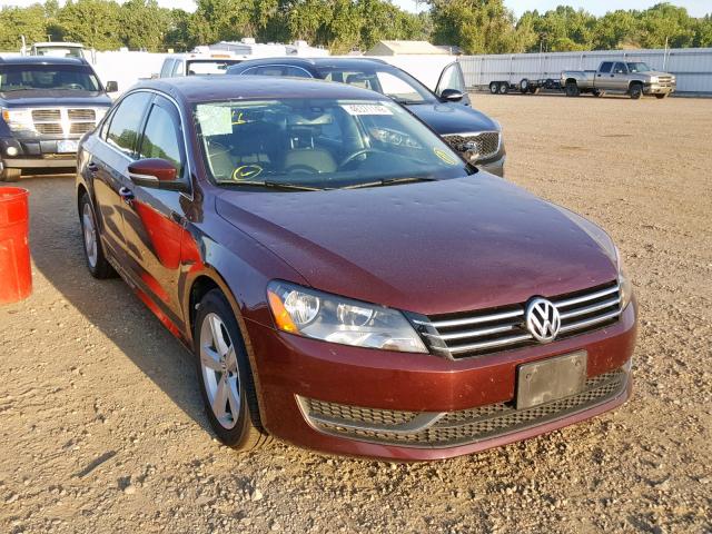 1VWBP7A35DC092018 - 2013 VOLKSWAGEN PASSAT SE MAROON photo 1