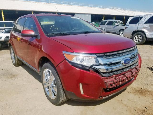 2FMDK4JC4EBB76353 - 2014 FORD EDGE SEL RED photo 1