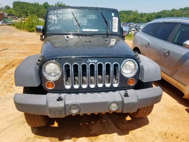 1J4FA24197L203011 - 2007 JEEP WRANGLER X BLACK photo 9