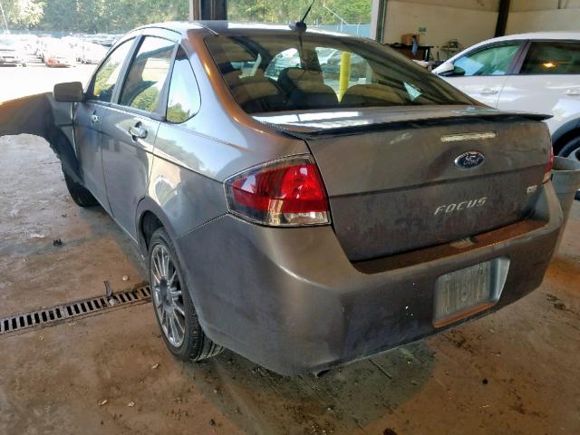 1FAHP3GN5AW204217 - 2010 FORD FOCUS SES GRAY photo 3