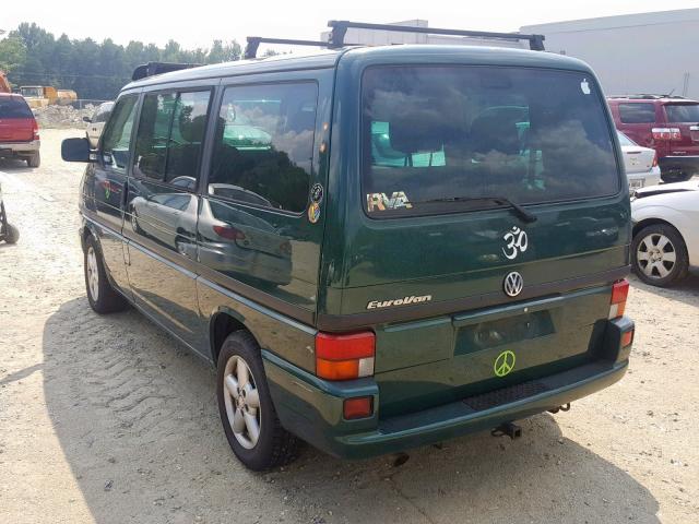 WV2MB47042H084595 - 2002 VOLKSWAGEN EUROVAN MV GREEN photo 3