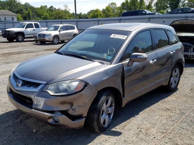 5J8TB18217A025188 - 2007 ACURA RDX GRAY photo 2