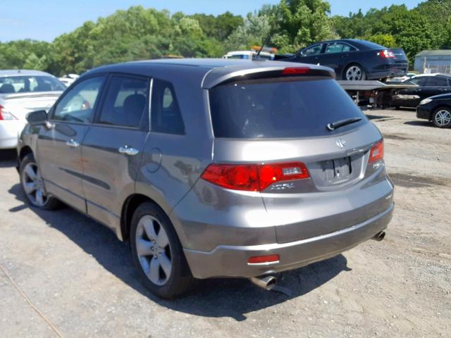 5J8TB18217A025188 - 2007 ACURA RDX GRAY photo 3