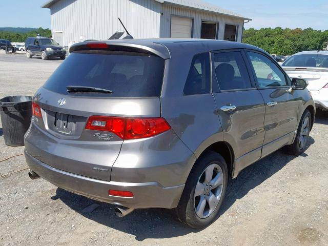 5J8TB18217A025188 - 2007 ACURA RDX GRAY photo 4