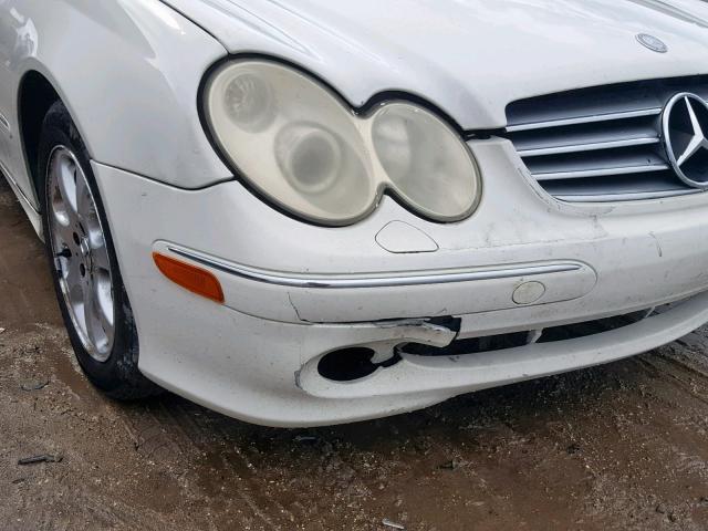 WDBTJ65J43F024879 - 2003 MERCEDES-BENZ CLK 320C WHITE photo 10