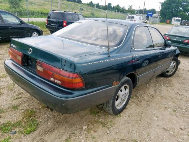 JT8GK13T2R0071216 - 1994 LEXUS ES 300 GREEN photo 4