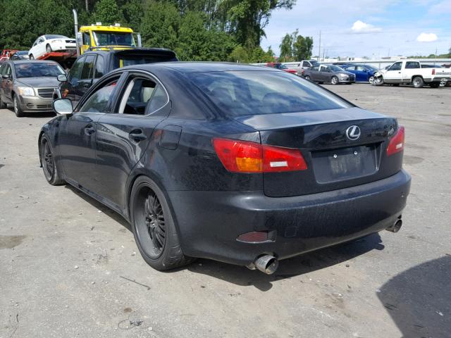 JTHBK262962011646 - 2006 LEXUS IS 250 BLACK photo 3