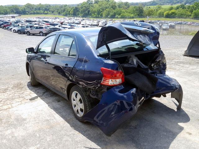 JTDBT903284037537 - 2008 TOYOTA YARIS BLUE photo 3