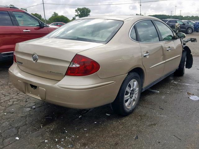 2G4WC562951235415 - 2005 BUICK LACROSSE C GOLD photo 4