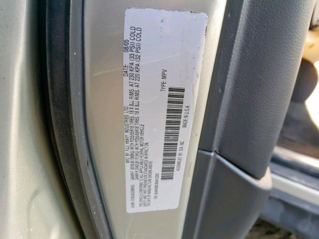 4S4WX86C664412300 - 2006 SUBARU B9 TRIBECA GRAY photo 10