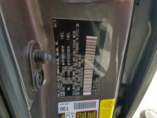 5TDXK3DC8FS600706 - 2015 TOYOTA SIENNA SPO GRAY photo 10