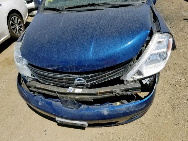 3N1BC1CP9CK806692 - 2012 NISSAN VERSA S BLUE photo 9