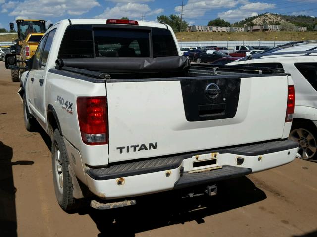 1N6AA0EC6BN309169 - 2011 NISSAN TITAN S WHITE photo 3