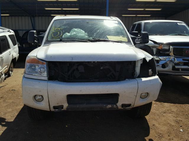 1N6AA0EC6BN309169 - 2011 NISSAN TITAN S WHITE photo 9