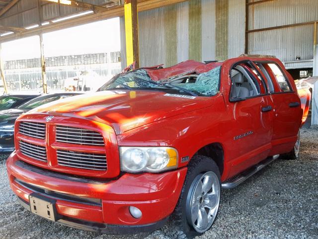 1D7HU18D74S564863 - 2004 DODGE RAM 1500 S RED photo 2