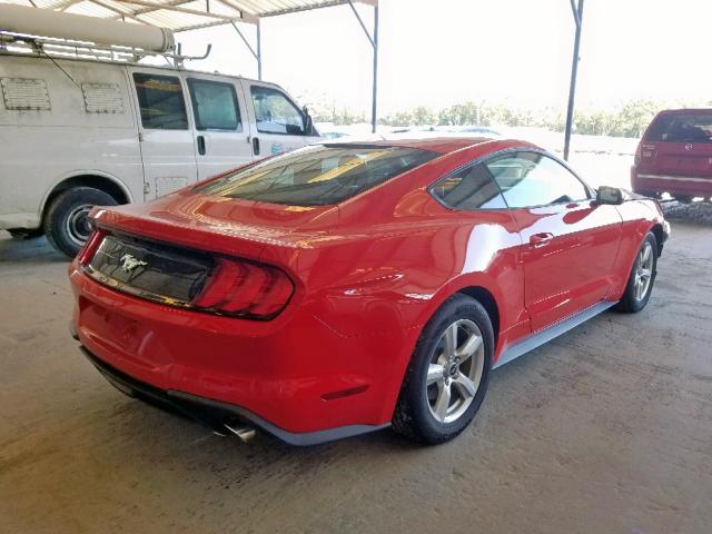 1FA6P8TH0J5101099 - 2018 FORD MUSTANG RED photo 4